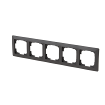 rámeček pětinásobný, pro vodorovnou i svislou montáž; Zoni, matná černá / bílá 3901T-A00050 137_obr2