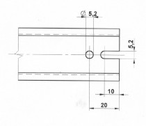 lišta DIN TS35 7.5mm plná E151110_obr2