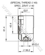 objímka E27 1352-13000 plastová, černá_obr2