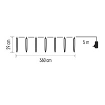girlanda LED vánoční – 10x rampouch, 3,6 m, venkovní i vnitřní, studená bílá EMOS DCPC01_obr2