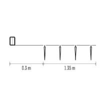 rampouch LED vánoční girlanda – 10x rampouch, 1,35 m, 2x AA, vnitřní, studená bílá, časovač EMOS DCGC01_obr2