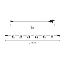 řetěz světelný spojovací na 10 žárovek E27 START SET, 7,35 m, venkovní i vnitřní EMOS DCPZ01_obr2