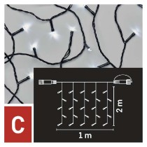 řetěz vánoční Standard LED spojovací  – záclona, 1x2 m, venkovní, studená bílá EMOS D1EC01_obr4