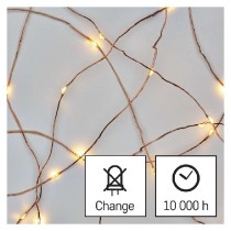 řetěz LED vánoční nano měděný, 10 m, venkovní i vnitřní, teplá bílá, časovač EMOS D3AW02_obr3