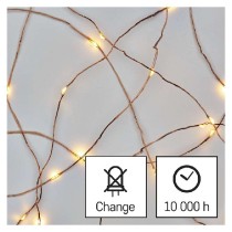 řetěz LED vánoční nano měděný, 4 m, venkovní i vnitřní, teplá bílá, časovač EMOS D3AW01_obr3