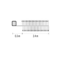 řetěz LED vánoční nano – ježek, 2,4 m, 3x AA, vnitřní, studená bílá, časovač EMOS D3FC01_obr2