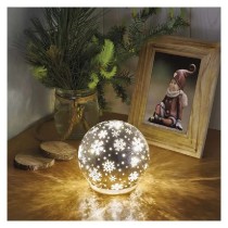 dekorace LED vánoční skleněná koule – vločky, 12 cm, 3x AA, vnitřní, teplá bílá, časovač EMOS DCLW28_obr4