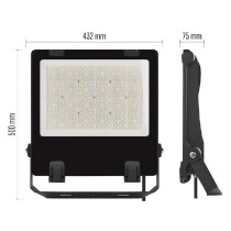 reflektor LED EMOS AVENO 300W 48000lm, 4000K, IP66, černý, neutrální bílá ZS2473_obr2