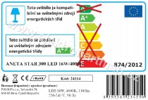 svítidlo Fulgur ANETA STAR 300 LED 16W/4000K 1100 lm_obr4
