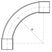 koleno pro tuhou trubku 4116 FB 1250N černé Kopos_obr2