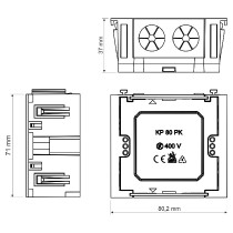 krabice přístrojová KP 80 PK HB pro parapetní kanál PKD_obr2