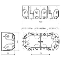 krabice přístrojová KPL 64-50/2LD Kopos do dutých stěn_obr2