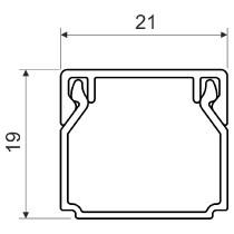 lišta LHD 20x20 SD 2m Kopos světlé dřevo_obr2