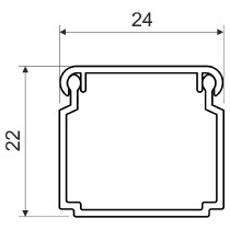 lišta LV 24x22 HD 2m Kopos_obr2