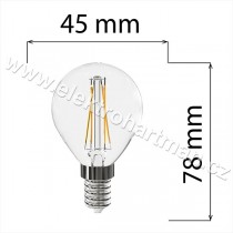 žárovka LED kapka E14, 4W, 2700K, CRI 80, 470 lm, 360° /ML-324.014.94.0/***_obr2