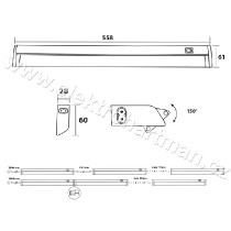 svítidlo LED Line 11W, 580lm, 2700K, délka 558mm, IP20 /ML-443.035.87.0/_obr12