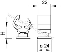 podpěra vedení OBO 177/30 M8  /5207460/_obr2