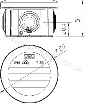 krabice OBO T 25 odbočná IP66, bez svorkovnice / 2007029/_obr2