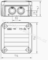 krabice OBO T 60 odbočná IP66, bez svorkovnice /2007061/_obr2
