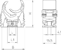 příchytka OBO M-Quick 25-28 LGR PG21 /2153130/_obr2