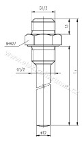 jímka termostatová TH 143 délka 360mm_obr2