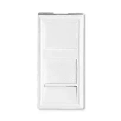 136811-1  Modul zásuvkový 22,5x45 se záclonkou, bílá