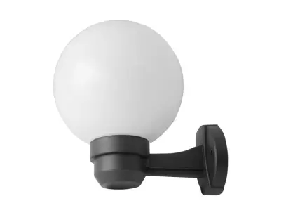 svítidlo Panlux PARK N  na zeď černá/mléčná 60W/E27 průměr 20cm