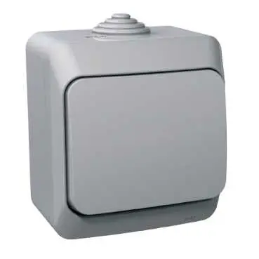 zásuvka CEDAR PLUS IP44 WDE000640  šedá