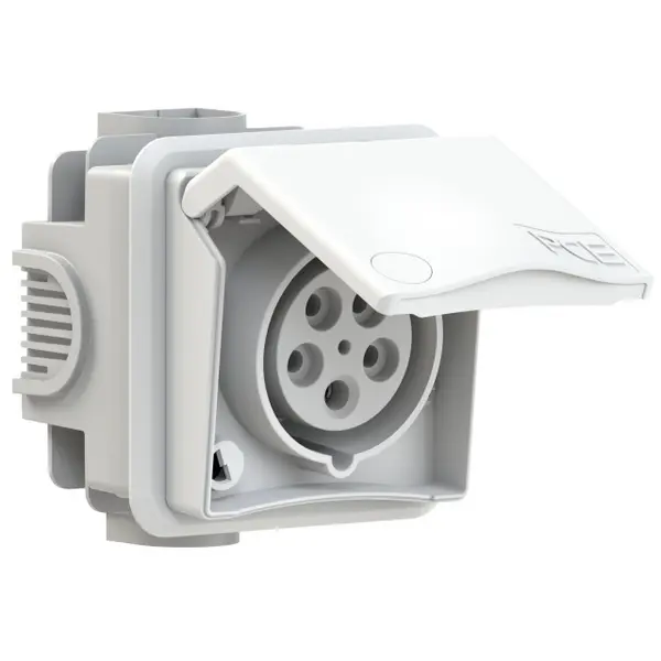 zásuvka pod omítku PCE 885-6V 16A 5pól IP44, bílá