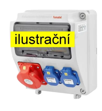 skříň zásuvková V185  2x230V 1x32A 5P jištěná