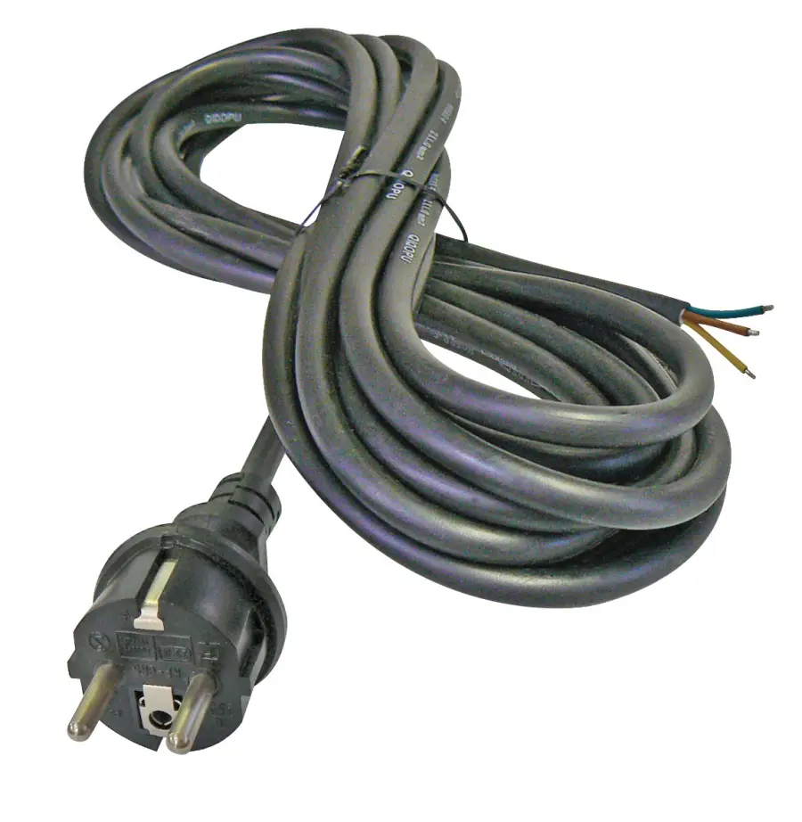 kabel flex 3x1,5/3m H05RR-F černá vidlice přímá S03230 *SY11