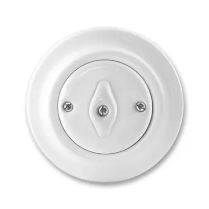 vypínač otočný č.7 DECENTO 3560K-C07345 bílá-porcelán