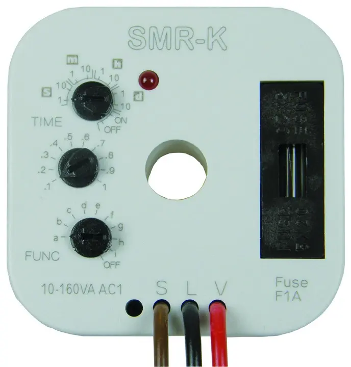 relé časové multifunkční SMR-K ELKO 3-vodič, 9 funkcí, triak 10-160VA