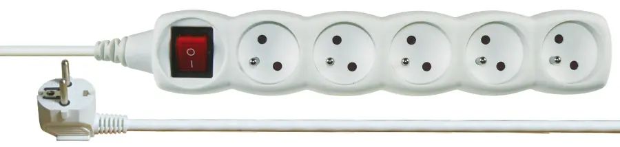 prodlužka 5-zásuvka/3m s vypínačem bílá P1513 PVC 3x1