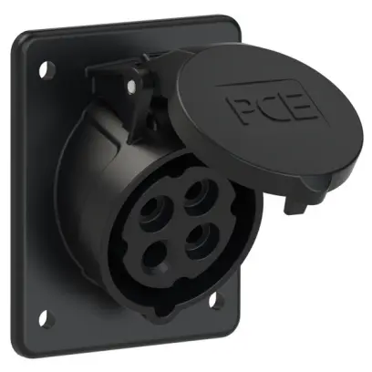 zásuvka vestavná šikmá PCE 414-7F8 16A 4pól 500V IP44