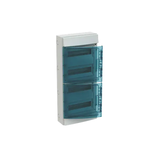 rozvodnice nástěnná IP65/48M (12x4) ABB Mistral65 vč. N/PE průhledná dvířka