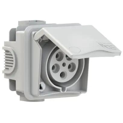 zásuvka pod omítku PCE 895-6gv 32A 5pól IP44 šedá
