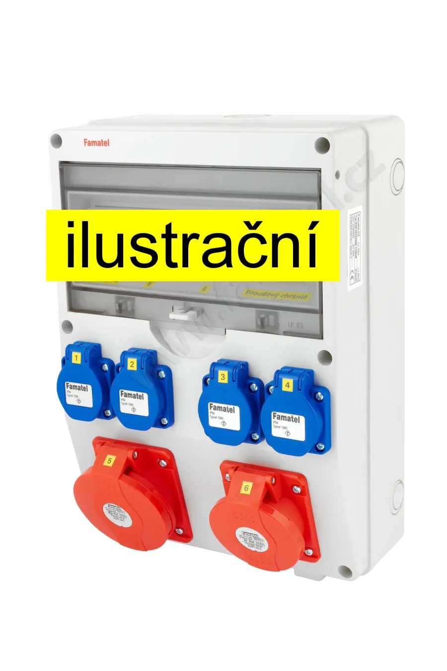 skříň zásuvková V344  4x 16/230V 2x16A 5P jištěná s chráničem