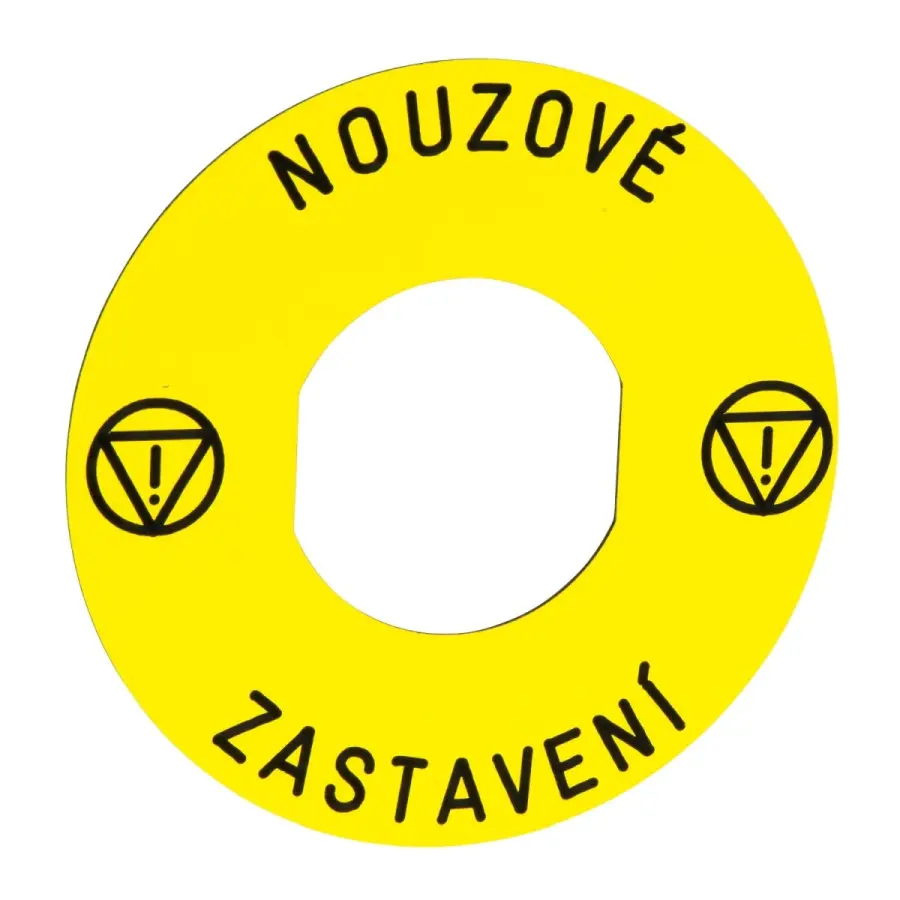 HARMONY štítek  ZBY 9T30 nouzové zastavení