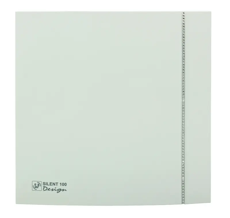ventilátor SILENT 100 CZ DESIGN Swarowski white