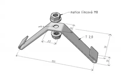 držák žlabu DZM 3/150 nerez A2 Merkur ARK-234035