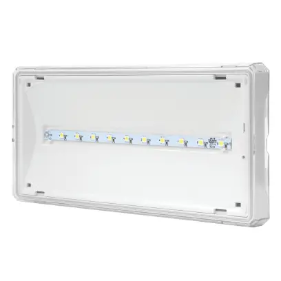 svítidlo nouzové MODUS EXIT 3W LED 350 lm PREMIUM IP65 1h, stále svítící/svítící při výpadku, autotest, bílé