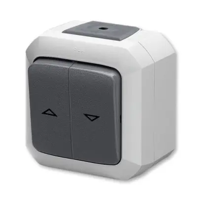 ovládač žaluziový jednopól. 3559N-C88510 S řaz.1/0+1/0 s blokováním, IP54 šedá, design VARIANT+