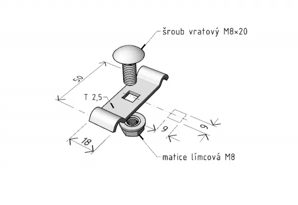 držák žlabu DZM 11 GZ Merkur ARK-214110