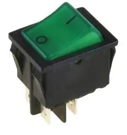 spínač kolébkový I4715 2xON-OFF 16A/250V zelený