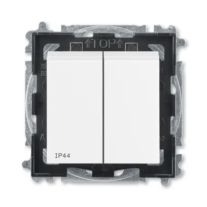 přepínač sériový, řazení 5, IP44; bílá/bílá, design LEVIT