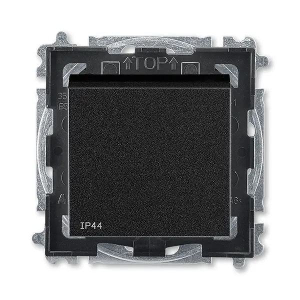 ovládač přepínací, řazení 6/0, IP44; onyx/kouřová černá, design LEVIT M