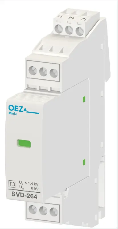 svodič přepětí typ 3, In 5 kA, Uoc 6 kV, Uc AC 264 V SVD-264-1N-MZS /OEZ:46245/