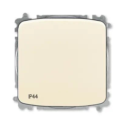 přepínač střídavý, s krytem, řazení 6, IP44, bezšroubové svorky; slonová kost, design TANGO