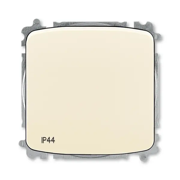 přepínač střídavý, s krytem, řazení 6, IP44, bezšroubové svorky; slonová kost, design TANGO